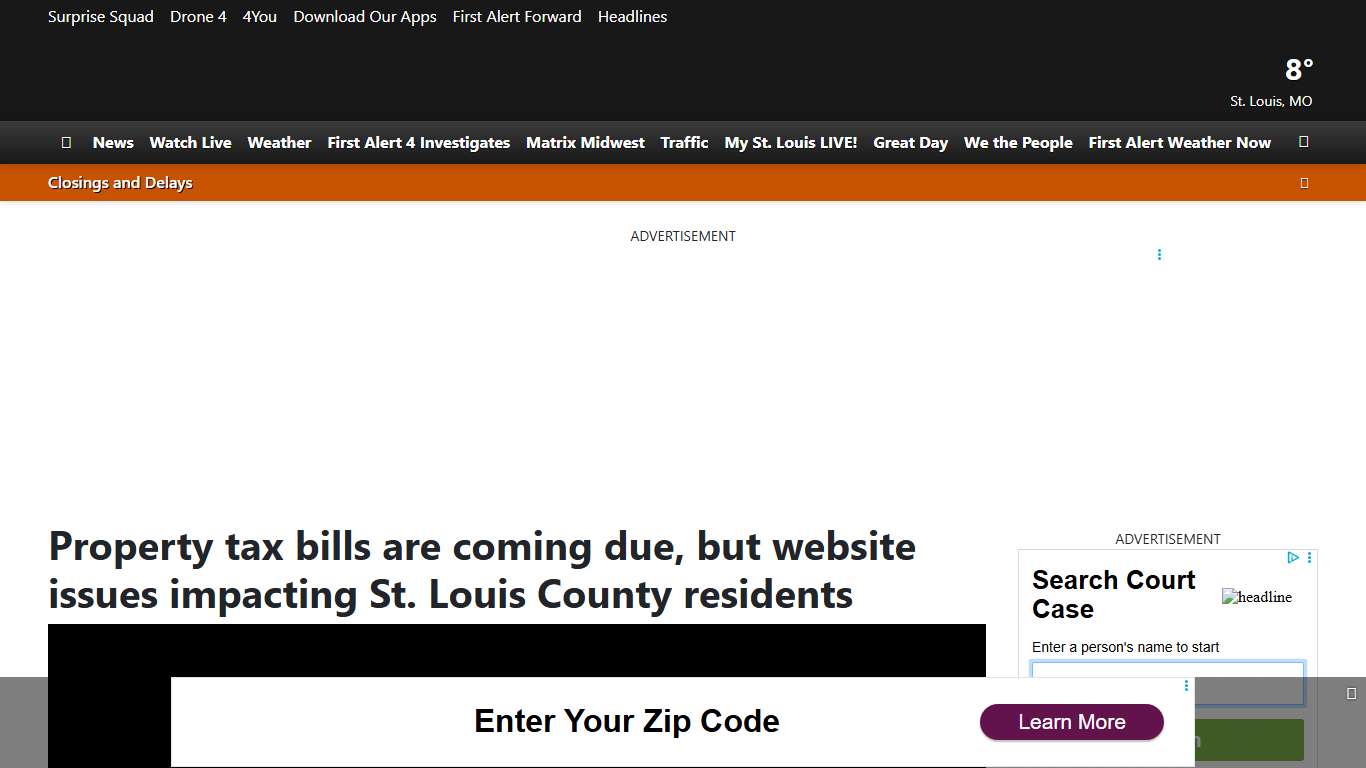 Property tax bills are coming due, but website issues impacting St. Louis County residents